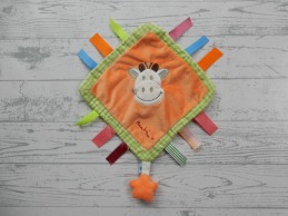 Bambino Tiamo knuffeldoek labels giraffe