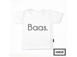 KMDB t-shirt zwart wit Baas maat 56