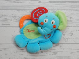 Chicco knuffeldoek blauw groen rood knisper Olifant