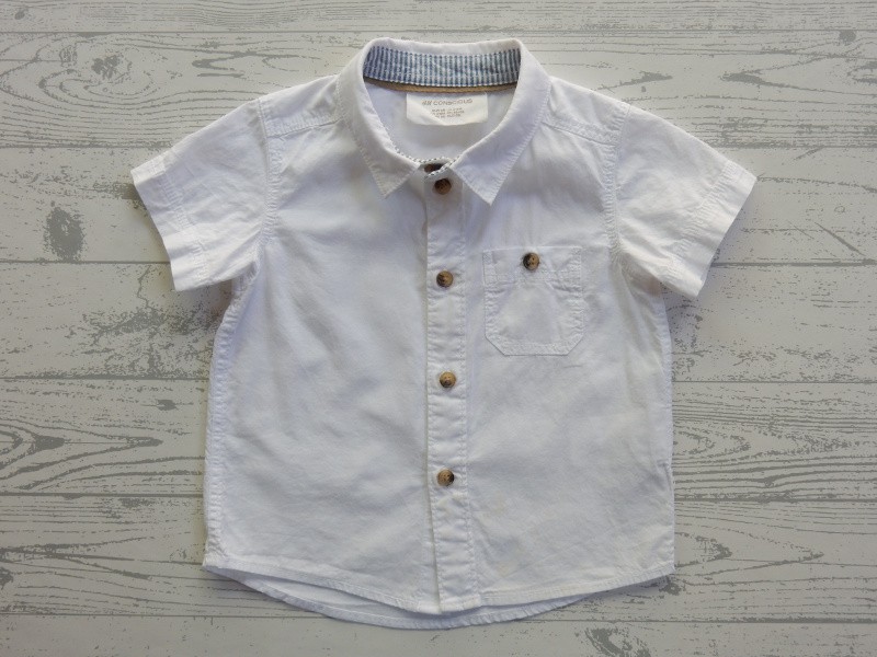 tevredenheid Waakzaam Wrak H&M blouse korte mouw katoen wit maat 68