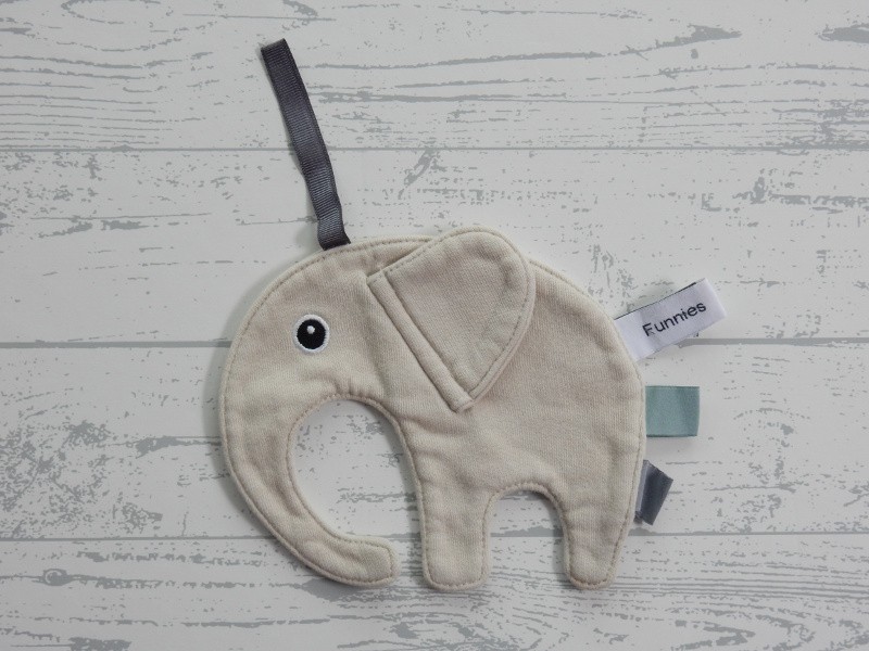 Funnies speendoek knuffeldoek tricot cream beige Olifant Ollie