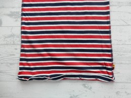 Frendz slaapzak tricot blauw rood wit gestreept maat 70 cm