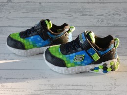 Skechers sneakers zwart blauw lime groen Mega Craft 2.0 maat 25