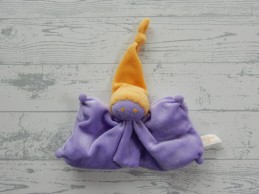 Difrax knuffeldoek softdoek tutpopje paars geel