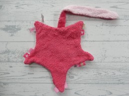 Funnies speendoek knuffeldoek badstof lichtroze roze ster