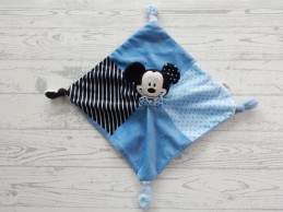 Disney baby knuffeldoek velours blauw donkerblauw sterretjes Mickey Mouse