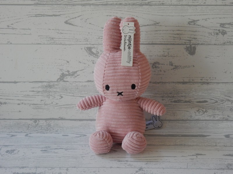 Nijntje knuffel corduroy ribstof roze 25 cm