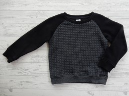 Hema kinder sweater zwart grijsmelange maat 98-104