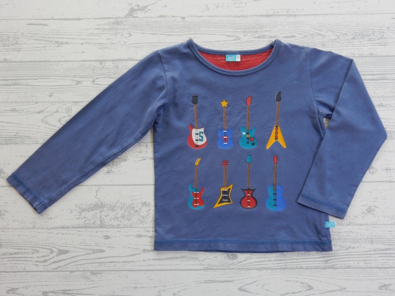 Lief! Lifestyle longsleeve blauw rood gitaren maat 98