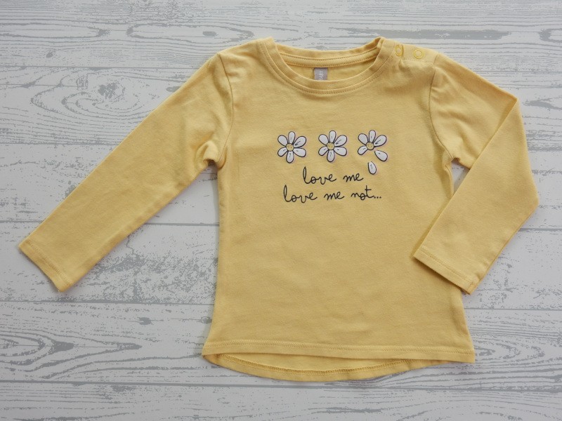 Longsleeve geel wit bloemetjes Love me maat 68