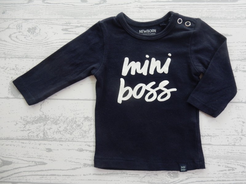 Longsleeve donkerblauw Mini Boss maat 50