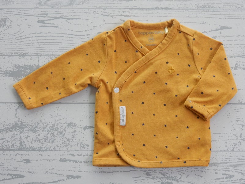 Noppies newborn longsleeve overslag geel honey yellow Taylor