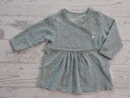 Noppies newborn jurk grey mint grijs stipjes Mattie maat 44