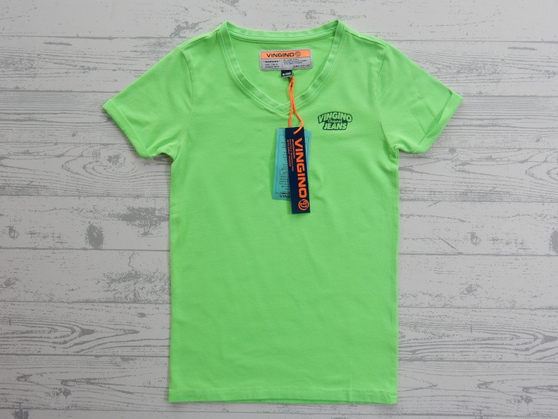 Vingino jongens t-shirt Neon Green Hangu maat 128