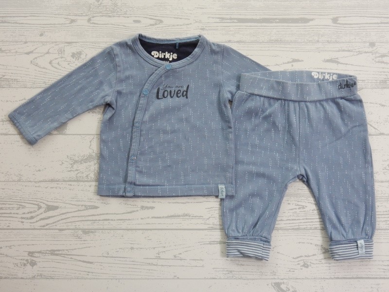 Dirkje newborn set blauw You are Loved maat 56