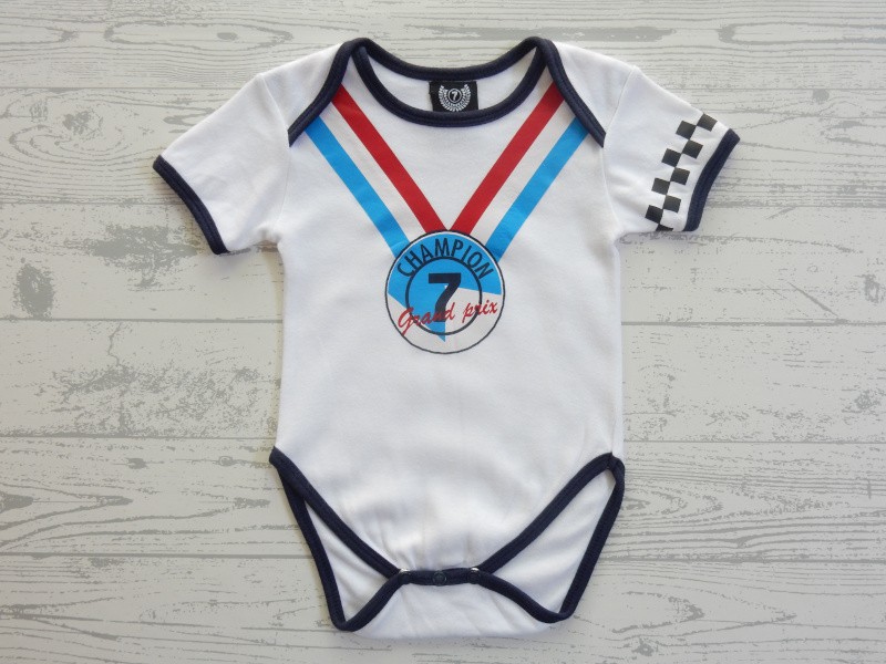 RTL GP Sportsgear romper korte mouw wit Champion 7 Grand Prix maat 62-68