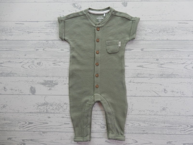 Prenatal newborn jumpsuit boxpak groen wafel maat 56