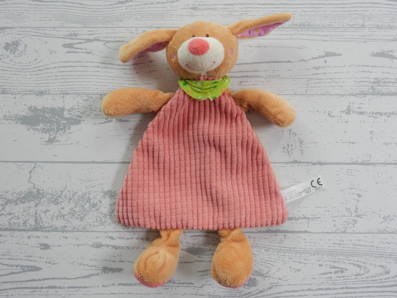 Tender Toys knuffeldoek tutteldoek velours bruin roze Muis