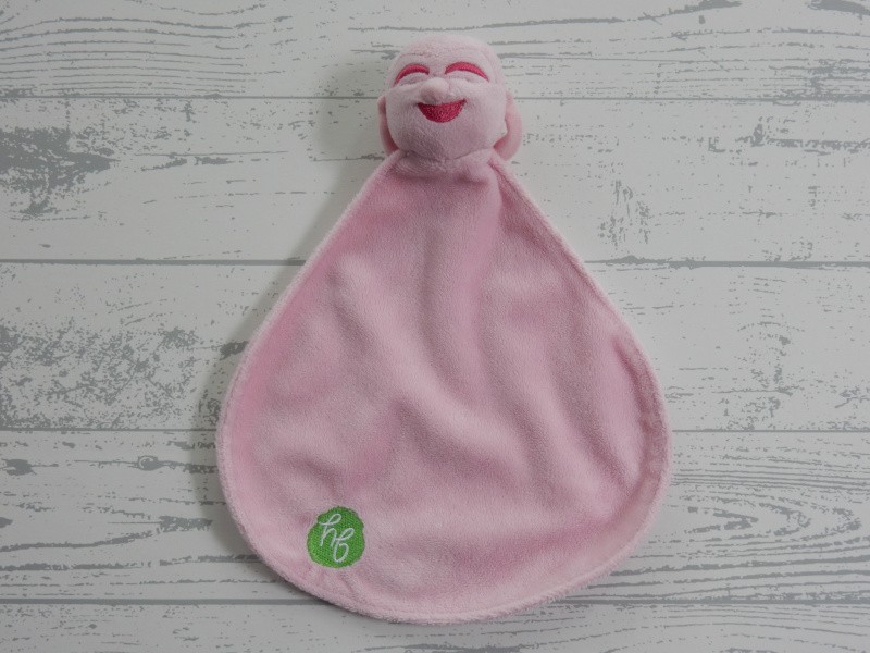 Huggy Buddha Happy Horse knuffeldoek velours roze