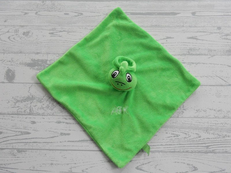 AOK Zorgverzekering knuffeldoek velours groen draak