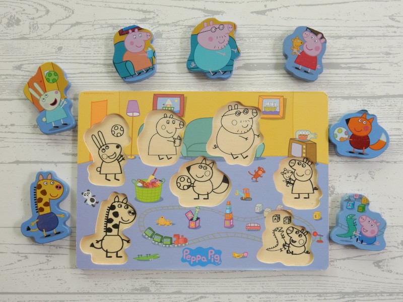 Peppa Pig houten puzzel familie 7 stukjes