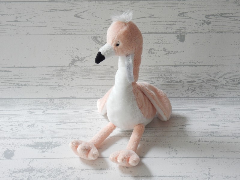 Happy Horse knuffel velours lichtroze flamingo Fay 27 cm