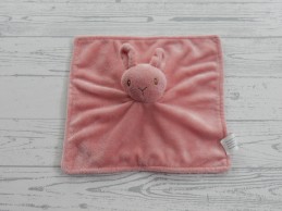 Wibra knuffeldoek velours roze oudroze rammeltje Konijn