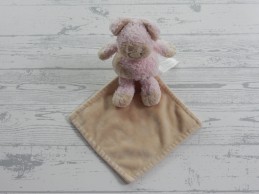 Happy Horse knuffeldoekje velours roze beige Pig Floppy Farm varken