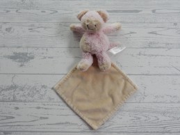 Happy Horse knuffeldoekje velours roze beige Pig Floppy Farm varken