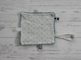 Snoozebaby knuffeldoek labeldoek grijsgroen car gray mist