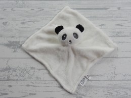 Etos knuffeldoek velours wit zwart panda