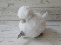 Prenatal knuffel velours wit blauw gestreept schaap Siep