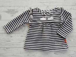 Bess longsleeve wit zwart gestreept zwanen maat 50