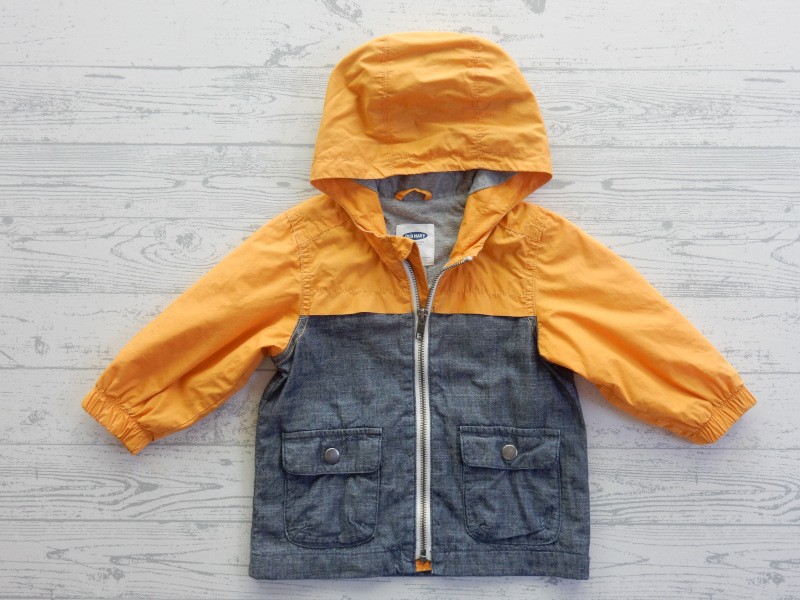 Old Navy zomerjas jacket oker geel blauw maat 74-80