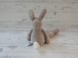 Jellycat knuffel velours beige grijs konijn Slackajack 40 cm