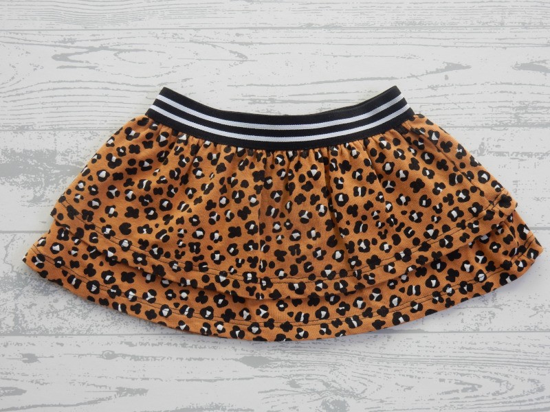 Prenatal baby rok bruin zwart wit animal print maat 56