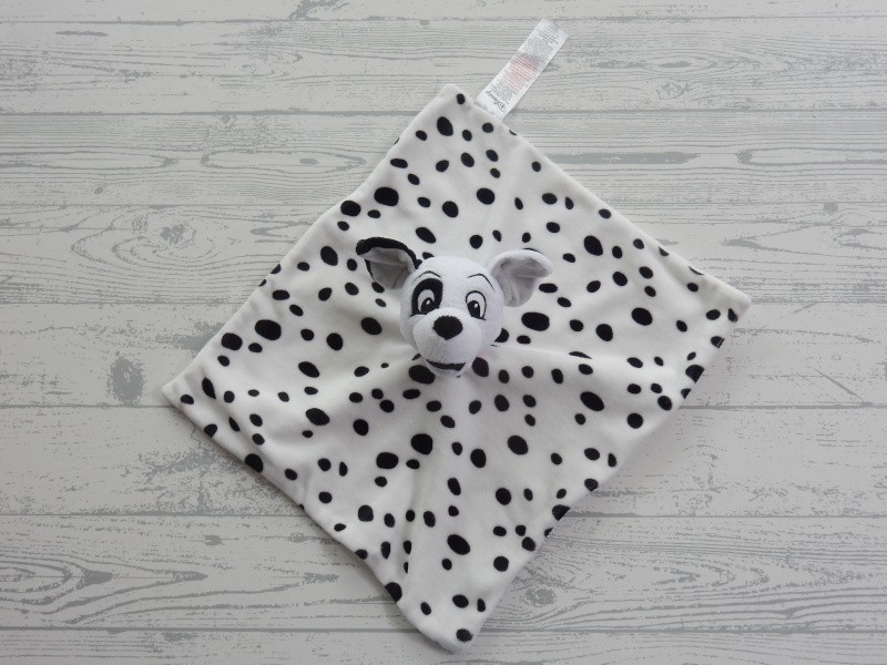 Primark Disney knuffeldoek velours wit zwart puppy hond 101 Dalmatians