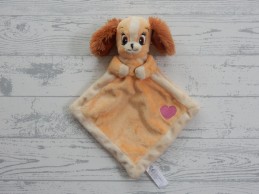 Nicotoy Disney knuffeldoek oranje bruin hond Lady