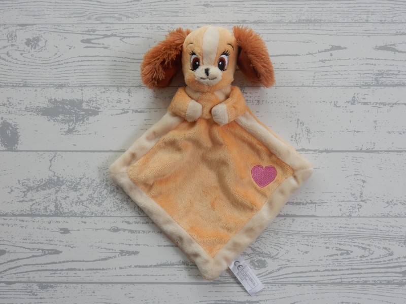 Nicotoy Disney knuffeldoek oranje bruin hond Lady