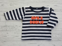 Name it longsleeve donkerblauw wit gestreept Opa's Boefje maat 50