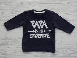 Name it longsleeve donkerblauw wit Papa is de Stoerste maat 50