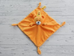 Bumba Studio 100 knuffeldoek velours oranje beer Nanadu