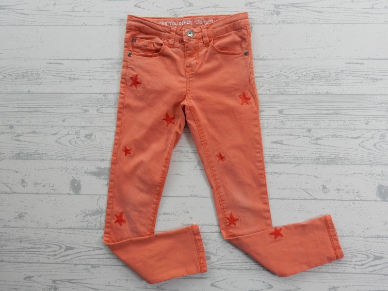 Tumble 'n Dry broek zalm oranje rood sterren Kalah maat 122