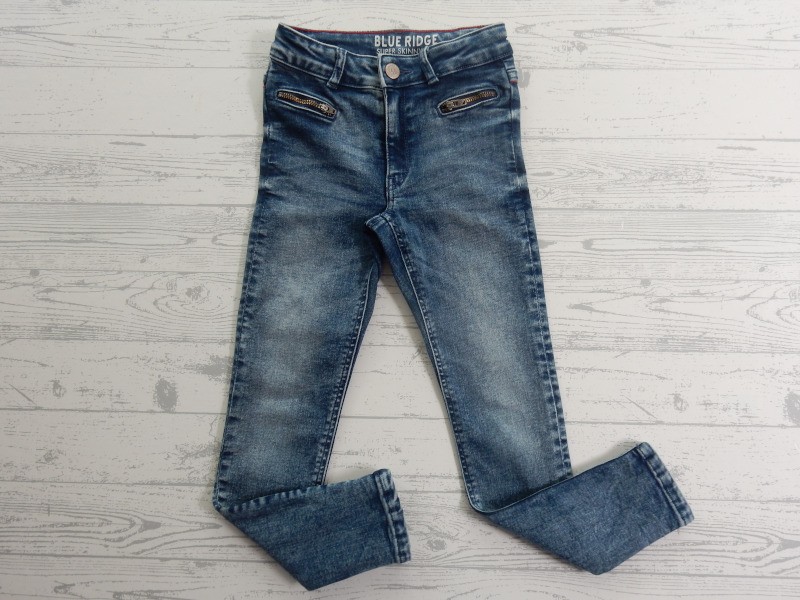 Blue Ridge jeans spijkerbroek blauw super skinny Bella Jade Zipper maat 122