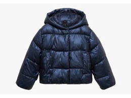 Mango Kids winterjas gewatteerd navy Kate maat 122