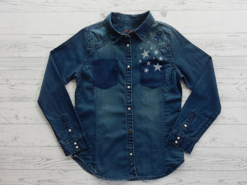 Blue Ridge denim blouse blauw sterren maat 122-128