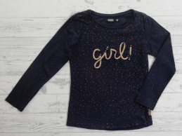 Europe Kids longsleeve donkerblauw brons stippen Girl maat 122-128