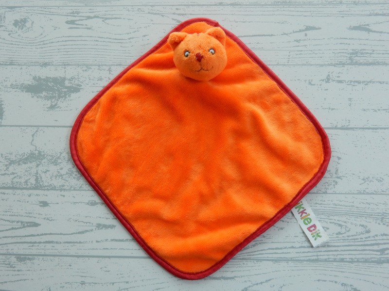 Dikkie Dik Jet Boeke knuffeldoek plat velours oranje rood