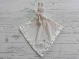 Nijntje Miffy newborn comforter knuffeldoek velours satijn wit