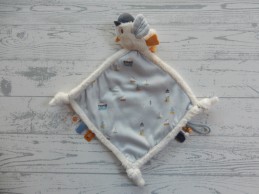 Little Dutch Tiamo knuffeldoek velours wit blauw Sailors Bay